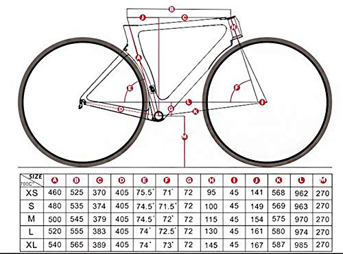 Bicicleta De Carretera De Carbono Marco UD BSA Bicicleta Cuadro De Carbono Camino Di2 Y Mecanismo XS S M L XL De Marcos De 1-1/8"1-1/2",48cm