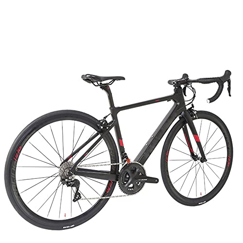 Bicicleta de carretera de fibra de carbono superligera con ruedas 700C, bicicleta de 22 velocidades, frenos de disco dobles, bicicletas de carreras, para entusiastas de los deportes y el ciclismo