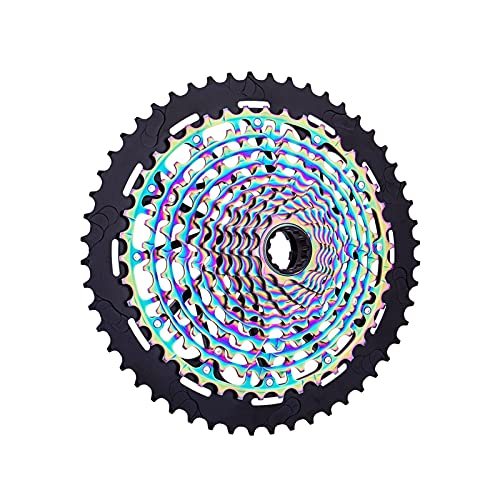 Bicicleta De Montaña 12 Velocidades 10-50T Cassette Ultraligero Rainbow MTB 12S Piñón Libre para XD Hub Eagle Gx (Color : Rainbow, Size : 12S 10-52T ULT)