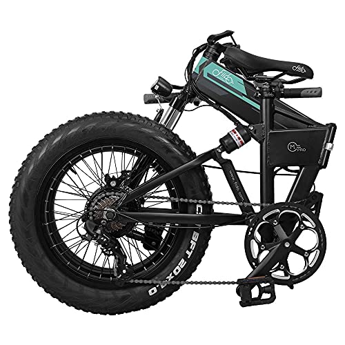 Bicicleta de Montaña, Bicicleta Adulto, Bicicleta Montaña Mujer FIIDO M1 Pro, e Bike MTB, ebike montaña 20" Fat Bike, batería de 48V 12,8Ah, Sistema de transmisión de 7 velocidades