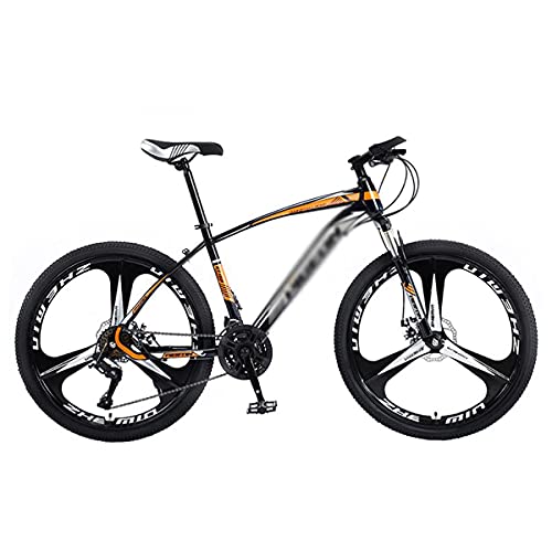 Bicicleta de montaña de 21/24/27 velocidades para adultos, hombres, mujeres, bicicleta de montaña de 26 pulgadas, cuadro de acero de alto carbono MTB con freno de disco y frenos de disco (tamaño: 27 v