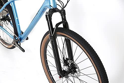 Bicicleta de montaña ICe MT10 Cuadro de Fibra de Carbono, Rueda 29', monoplato, 12V (Azul, 19')