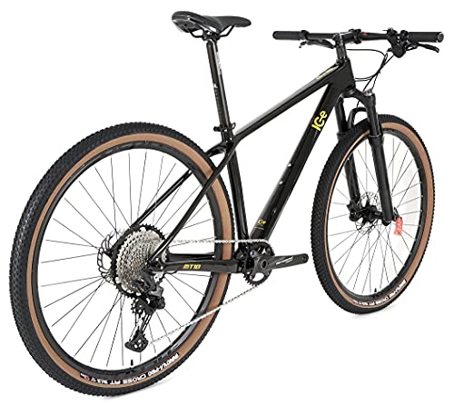 Bicicleta de montaña ICe MT10 Cuadro en Fibra de Carbono, Rueda 29", monoplato, 12V, Color: Negro (19" L)