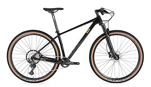 Bicicleta de montaña ICe MT10 Cuadro en Fibra de Carbono, Rueda 29", monoplato, 12V, Color: Negro (19" L)