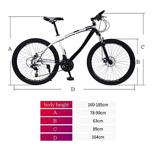 Bicicleta de montaña MTB MTB camino de la bicicleta for adultos Bicicletas for hombres y mujeres 24 / 26in ruedas ajustables velocidad doble freno de disco ( Color : Yellow-26in , Size : 27 Speed )