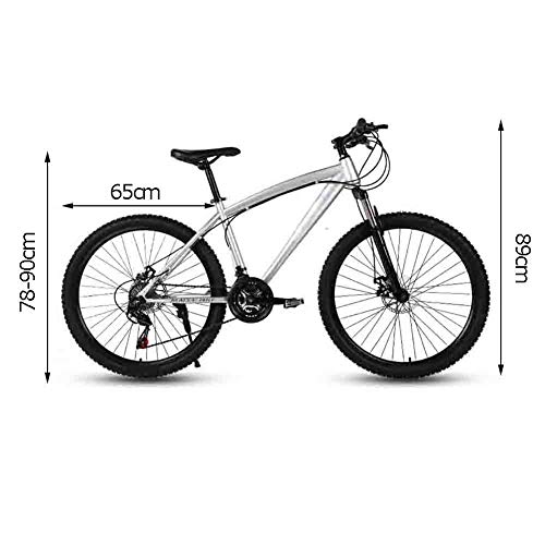 Bicicleta de montaña MTB MTB camino de la bicicleta for adultos Bicicletas for hombres y mujeres de 26 pulgadas ruedas ajustables velocidad doble freno de disco ( Color : Black , Size : 24 speed )