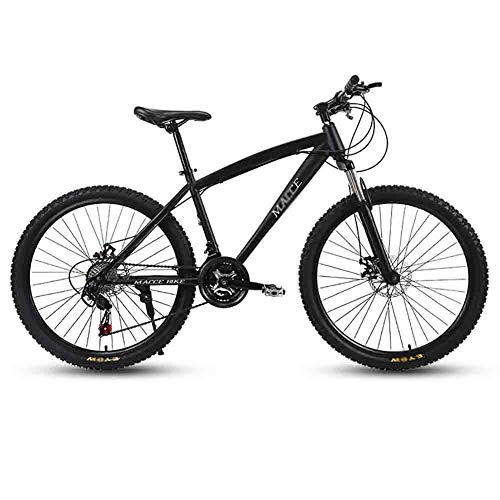 Bicicleta de montaña MTB MTB camino de la bicicleta for adultos Bicicletas for hombres y mujeres de 26 pulgadas ruedas ajustables velocidad doble freno de disco ( Color : Black , Size : 24 speed )