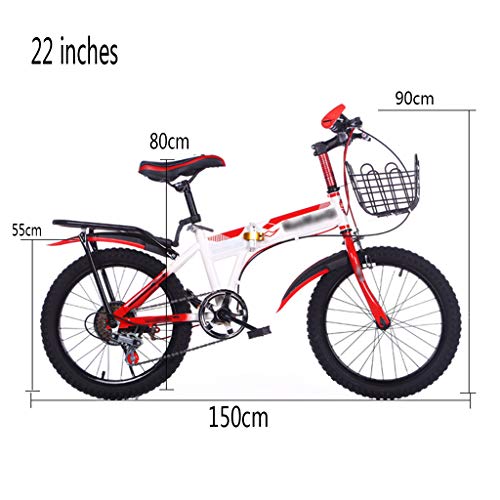 Bicicleta de montaña plegable de 22 pulgadas bicicleta de velocidad variable masculina y femenina para estudiantes bicicleta al aire libre bicicleta de ciudad fácil de almacenar y conveniente de lle