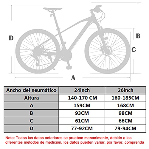 Bicicleta De Montaña, Ruedas De 26 Pulgadas, 7 Velocidades Bicicleta De Montaña Universal De Cross-Country para Hombres Y Mujeres, Frenos De Doble Disco Y Absorción De Impactos-1