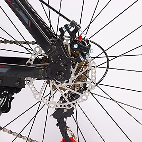 Bicicleta De Montaña, Ruedas De 26 Pulgadas, 7 Velocidades Bicicleta De Montaña Universal De Cross-Country para Hombres Y Mujeres, Frenos De Doble Disco Y Absorción De Impactos-1