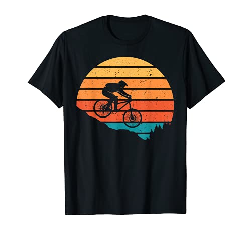 Bicicleta de montaña Vintage Retro Downhill Ciclismo Biker Camiseta