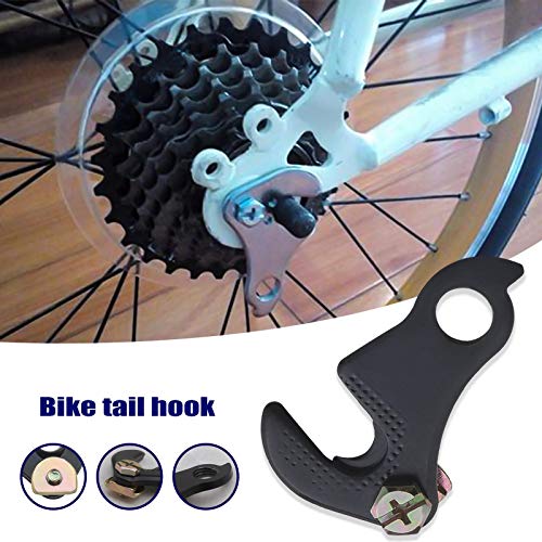 bicicleta engranaje trasero Mech desviador suspensión negro aleación de aluminio Tailhook Dropout adaptador con perno para la mayoría de bicicletas MTB