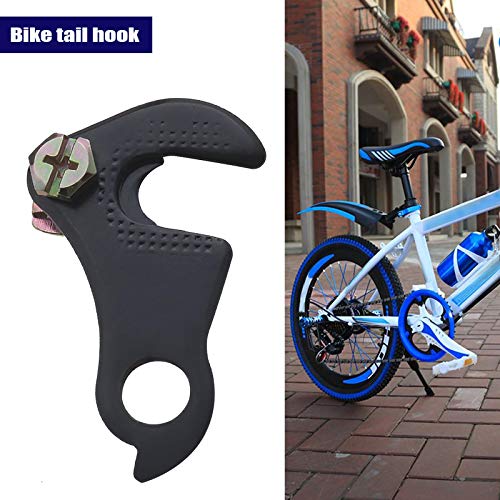 bicicleta engranaje trasero Mech desviador suspensión negro aleación de aluminio Tailhook Dropout adaptador con perno para la mayoría de bicicletas MTB