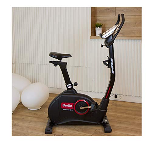 Bicicleta Estática BH Berlin SC100 - Volante inercia 9 kg - Freno magnético - 24 Niveles intensisdad - 12 programas predeterminados - sensores Ritmo cardiaco en Manillar - Sillín y Manillar Regulable