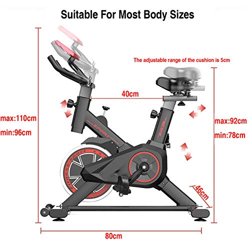 Bicicleta Estática| Bicicleta de Interior ，6 Ajustes de Altura de Reposabrazos y Cojines，Magnetorresistencia ilimitada,Monitor LCD de Frecuencia Cardíaca，Mini Bicicleta estática para mujer