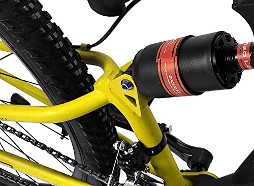 Bicicleta MTB Ares de 3,0 Kron de 24 pulgadas con refrigeración de 21 velocidades, Shimano Mountain Bike Revo, frenos V-Brake (amarillo)