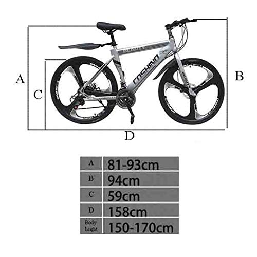 Bicicleta para joven Bicicletas De carretera Bicicletas de montaña for adultos bicicletas MTB Hombres de camino de la bicicleta for las mujeres de 24 pulgadas ruedas ajustables doble freno de disco Bi