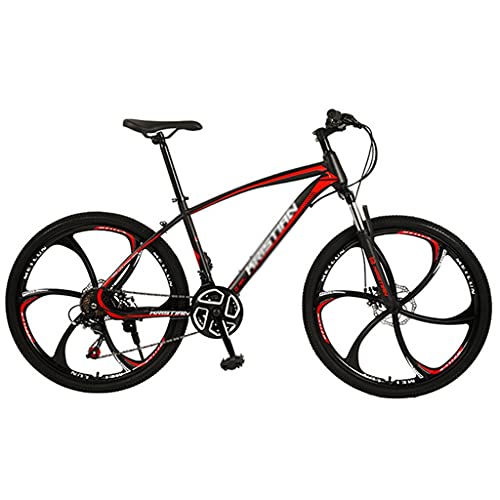 Bicicleta para niños Bicicleta de Montaña de 26 Pulgadas 27 Velocidades Adultos Bicicleta de Ciudad Mountain Trail Marco de Suspensión Atrevido con Horquilla de Suspensión Freno de Doble Disco para Ho