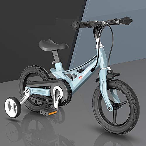 Bicicleta para Niños, Niños Y Niñas De 2 A 8 Años, Bicicleta Pequeña A Prueba De Explosiones De Alta Absorción, Bicicleta Duradera (Sin Necesidad De Inflar) con Manija Ajustable,A,21in