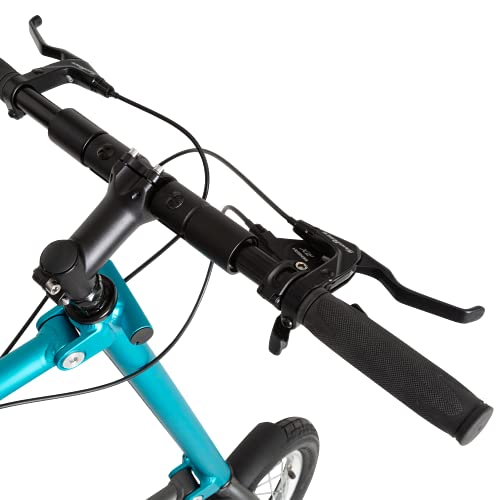Bicicleta Plegable OSSBY Curve Eco Turquesa - Bicicleta Urbana Plegable para Ciudad - 3 Velocidades - Rueda de 14" - Cuadro de Aluminio - Fabricada en España