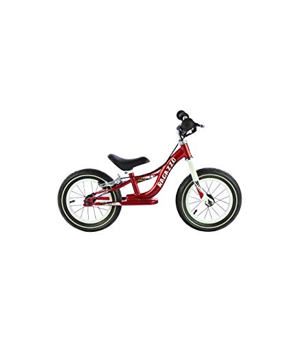Bicicleta Sin Pedales De Equilibrio para Niños con Cuadro de Acero Resistente y con Freno Trasero y Manillar Ergonómico | Rueda de 12" | para Niños de 2 a 5 Años | Rojo | Incluye Protecciones