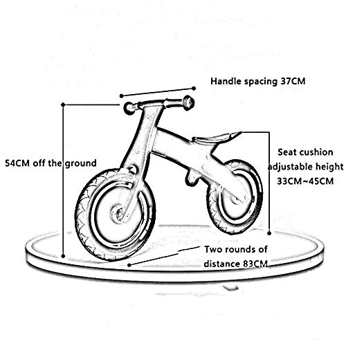 Bicicletas, Bicicletas Balance de Madera Niños No Hay Necesidad de Neumáticos, sin Pedal de la Bicicleta Caminar 2-6 años Uso de Niños,Beige