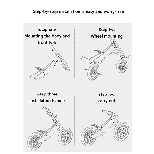 Bicicletas, Bicicletas Balance de Madera Niños No Hay Necesidad de Neumáticos, sin Pedal de la Bicicleta Caminar 2-6 años Uso de Niños,Beige