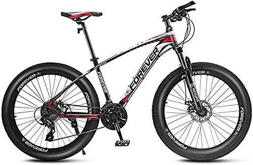 Bicicletas de montaña de 27.5 pulgadas, bicicleta de montaña rígida de 21/24/27/30 velocidades para adultos, cuadro de aluminio, bicicleta de montaña todo terreno, asiento ajustable,Black red,27 Speed