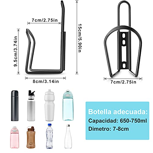 Bicicletas Portabidones, [2 Piezas] Diyife Portabidónes para Bicicletas, Ajustable Portabidón de Bicicleta con Ajuste de fijación de Tornillo Seguro para MTB, Cochecitos de bebé y Sillas de Ruedas