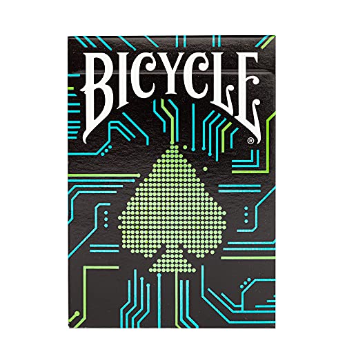 Bicycle Dark Mode Playing Cards - 10021927- Baraja de Cartas de Diseño Digital para Coleccionistas, Magia y Cardistry. Tamaño Poker Standar 63 x 88 mm,