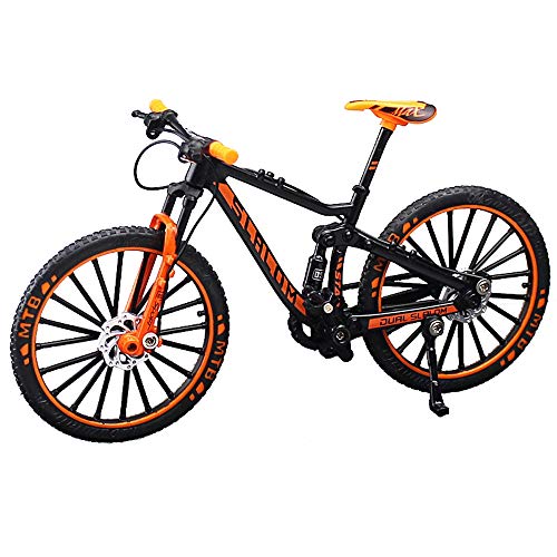 BicycleCrazy Figura de bicicleta en miniatura (escala 1:10), color naranja