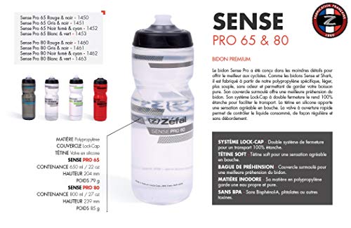 Bidón ZEFAL Sense Pro 65 Rojo/Negro, 650 ml