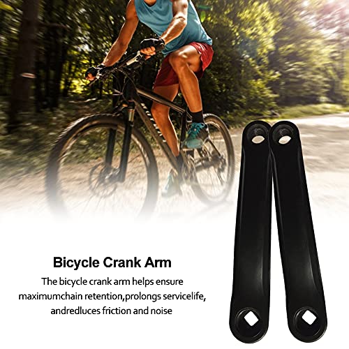 Biela de Bicicleta de 170 mm, biela de aleación de Aluminio, Brazo de biela Juego de bielas de una Velocidad para Bicicleta de montaña y Carretera (Black 1PC)