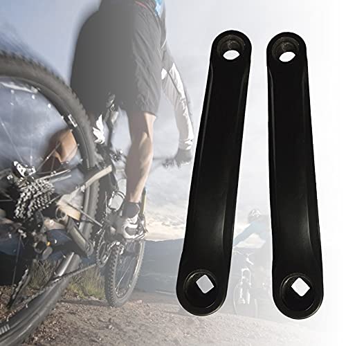 Biela de Bicicleta de 170 mm, biela de aleación de Aluminio, Brazo de biela Juego de bielas de una Velocidad para Bicicleta de montaña y Carretera (Black 1PC)