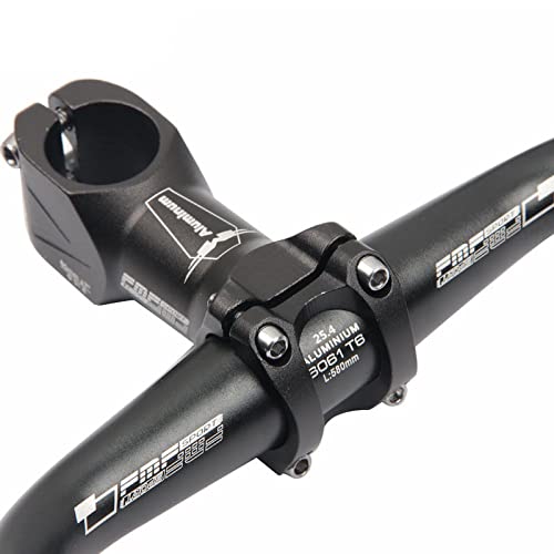 Bike Stem 25.4 × 60 mm FOMTOR montaña bicicleta manillar elevador de tallo Adecuado para Ciclismo de carretera mtb bmx (negro, aleación de aluminio)