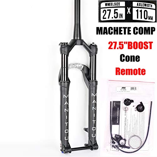 Bike Suspension Forks Bifurcación de bicicleta manitou machete comp marvel 27.5 29er talla de aire Forks Mountain MTB Bike Fork Suspension Oil and Gas Fork SR Suntour Steerer cónico y carretilla front