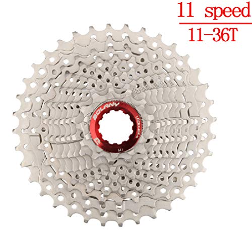 BIKECO 8-9-10-11 Velocidad Cassette 11-25T 11-28T 11-32T 11-36T Relación Ancha Cassette Piñones de Bicicleta de Carretera Bicicleta de Carretera Rueda Libre (11 velocidades 11-36T)