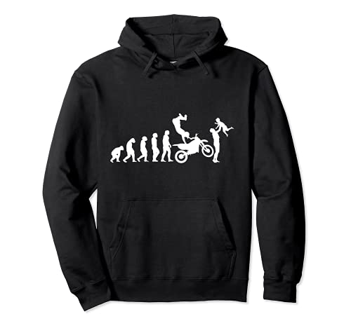 Biker Evolution Papá motociclista Motocicleta Motocross Sudadera con Capucha