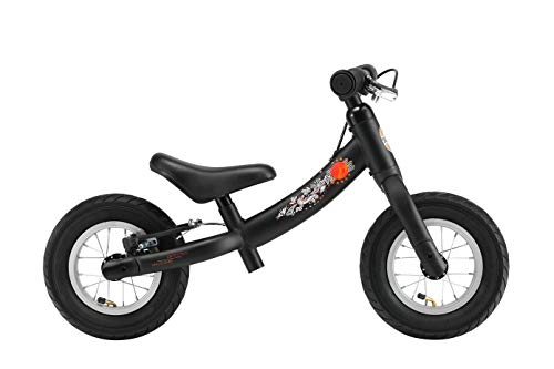 BIKESTAR 2-en-1 Bicicleta sin Pedales para niños y niñas 2-3 años | Bici con Ruedas de 10" Edición Sport | Negro