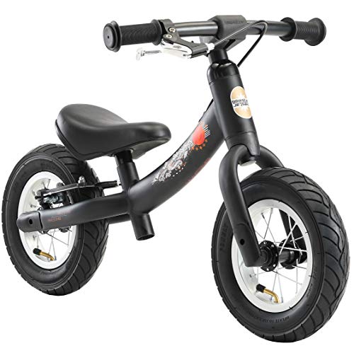 BIKESTAR 2-en-1 Bicicleta sin Pedales para niños y niñas 2-3 años | Bici con Ruedas de 10" Edición Sport | Negro