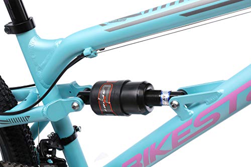 BIKESTAR Bicicleta de montaña de Aluminio Suspensión Doble Bicicleta Juvenil 24 Pulgadas de 9 años | Cambio Shimano de 21 velocidades, Freno de Disco | niños Bicicleta | Azul