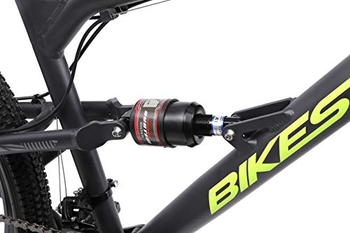 BIKESTAR Bicicleta de montaña de Aluminio Suspensión Doble Completa 27.5 Pulgadas | Cuadro 16.5" Cambio Shimano de 21 velocidades, Freno de Disco, Fully MTB | Negro