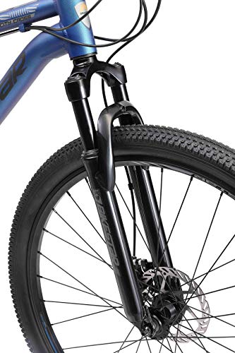 BIKESTAR Bicicleta de montaña de Aluminio Suspensión Doble Completa 29 Pulgadas | Cuadro 17.5" Cambio Shimano de 21 velocidades, Freno de Disco, Fully MTB | Azul