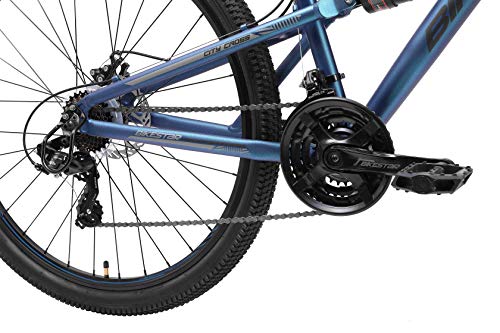 BIKESTAR Bicicleta de montaña de Aluminio Suspensión Doble Completa 29 Pulgadas | Cuadro 17.5" Cambio Shimano de 21 velocidades, Freno de Disco, Fully MTB | Azul