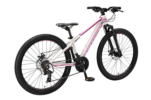 BIKESTAR Bicicleta de montaña Hardtail de Aluminio, 21 Marchas Shimano 26" Pulgadas | Mountainbike con Frenos de Disco Cuadro 13" MTB | Blanco