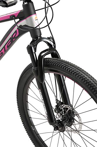 BIKESTAR Bicicleta de montaña Hardtail de Aluminio, 21 Marchas Shimano 26" Pulgadas | Mountainbike con Frenos de Disco Cuadro 16" MTB | Negro