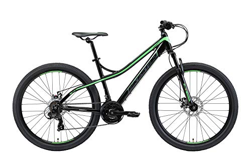 BIKESTAR Bicicleta de montaña Hardtail de Aluminio, 21 Marchas Shimano 27.5" Pulgadas | Mountainbike con Frenos de Disco Cuadro 17" MTB | Negro Verde