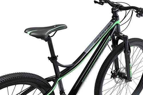 BIKESTAR Bicicleta de montaña Hardtail de Aluminio, 21 Marchas Shimano 27.5" Pulgadas | Mountainbike con Frenos de Disco Cuadro 17" MTB | Negro Verde