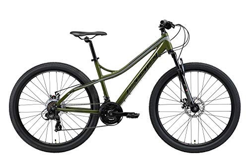 BIKESTAR Bicicleta de montaña Hardtail de Aluminio, 21 Marchas Shimano 27.5" Pulgadas | Mountainbike con Frenos de Disco Cuadro 17" MTB | Verde Oliva