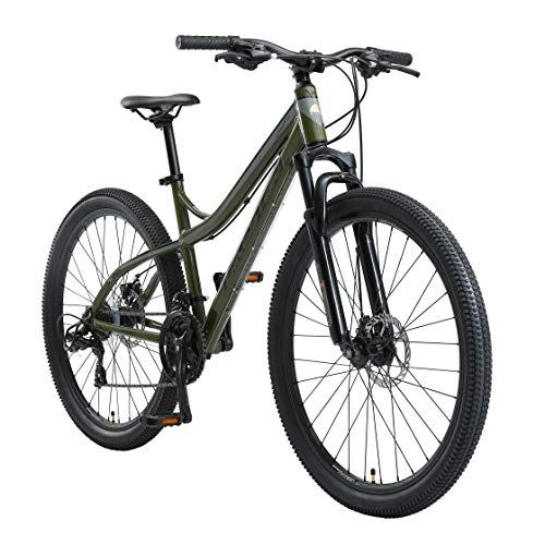 BIKESTAR Bicicleta de montaña Hardtail de Aluminio, 21 Marchas Shimano 27.5" Pulgadas | Mountainbike con Frenos de Disco Cuadro 17" MTB | Verde Oliva